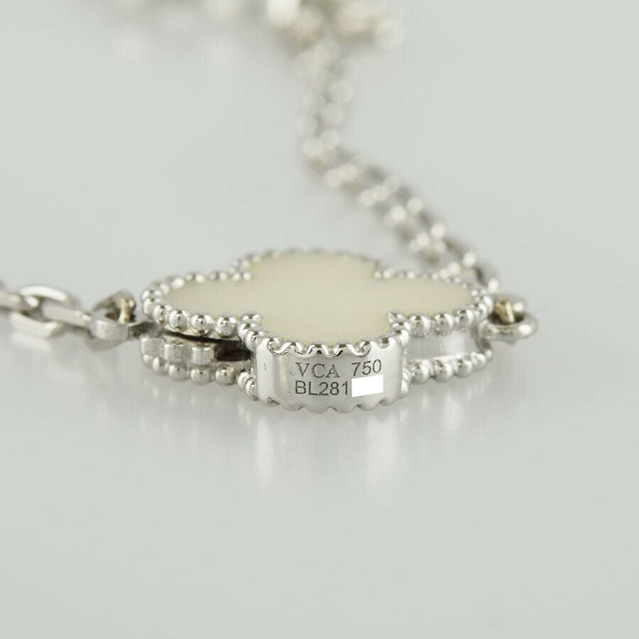 Van Cleef & Arpels Mother of Pearl 16 Motif Magic Alhambra 18KT Gold Necklace