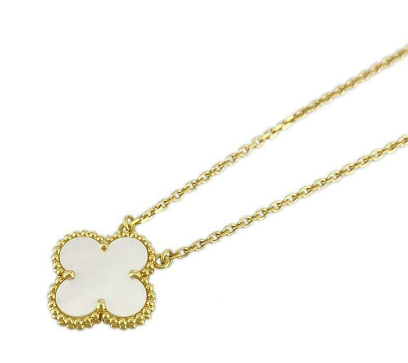Van Cleef & Arpels Vintage Alhambra Mother of Pearl 18KT Gold Necklace