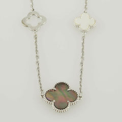 Van Cleef & Arpels Mother of Pearl 16 Motif Magic Alhambra 18KT Gold Necklace
