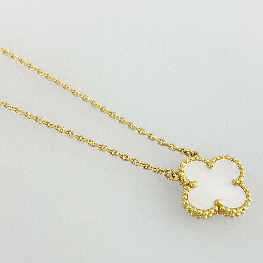 Van Cleef & Arpels Vintage Alhambra Mother of Pearl 18KT Gold Necklace