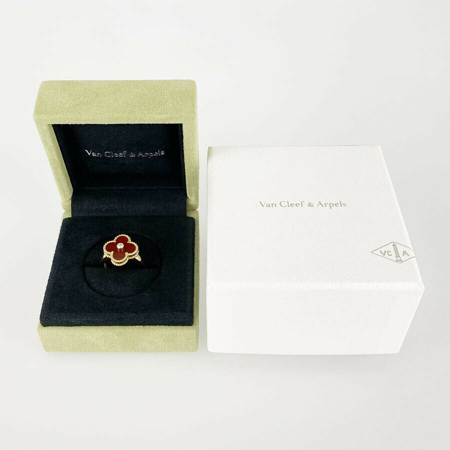 Van Cleef & Arpels Diamond Vintage Alhambra 18KT Gold Size 50 Ring