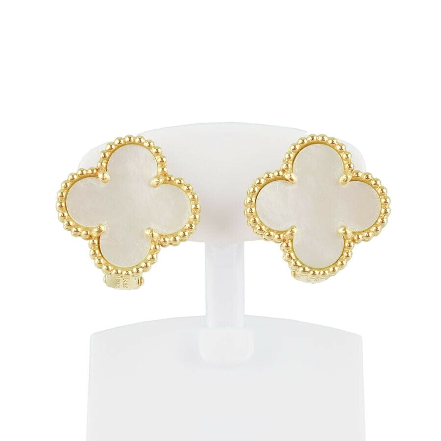 Van Cleef & Arpels Vintage alhambra 18K Yellow Gold750 Shell earring
