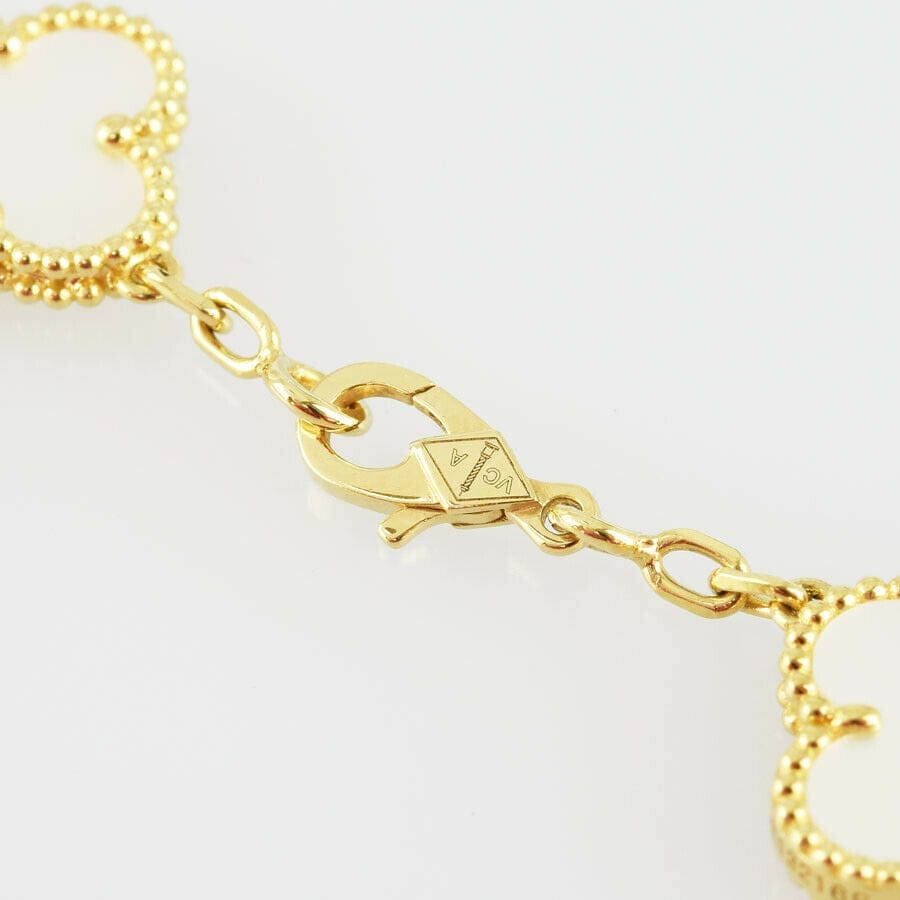 Van Cleef & Arpels Vintage Alhambra Mother of Pearl 18KT Yellow Gold Bracelet