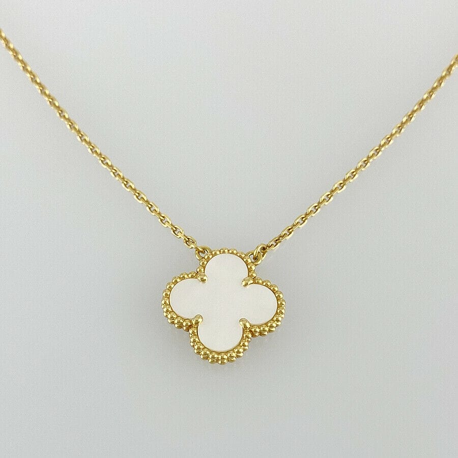 Van Cleef & Arpels Vintage Alhambra Mother of Pearl 18KT Gold Necklace
